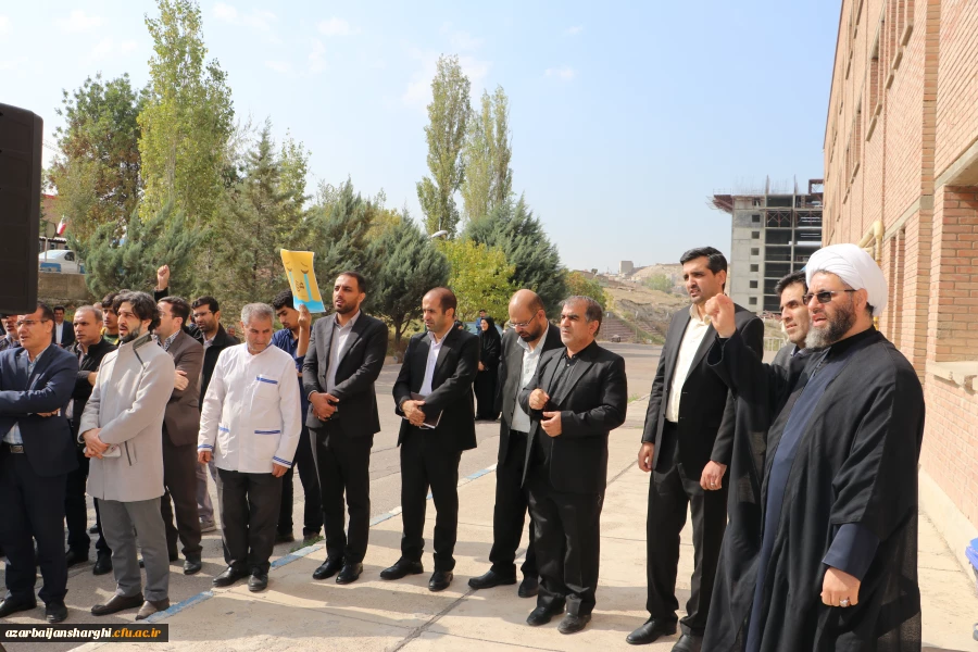 تجمع اسانید ، همکاران ودانشجویان دانشگاه فرهنگیان آذربایجان شرقی بر علیه جنایات رژیم ظالم و کودک کش صهیونیستی 11