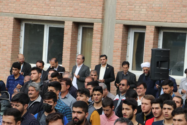 تجمع اساتید ، همکاران ودانشجویان دانشگاه فرهنگیان آذربایجان شرقی بر علیه جنایات رژیم ظالم و کودک کش صهیونیستی 4