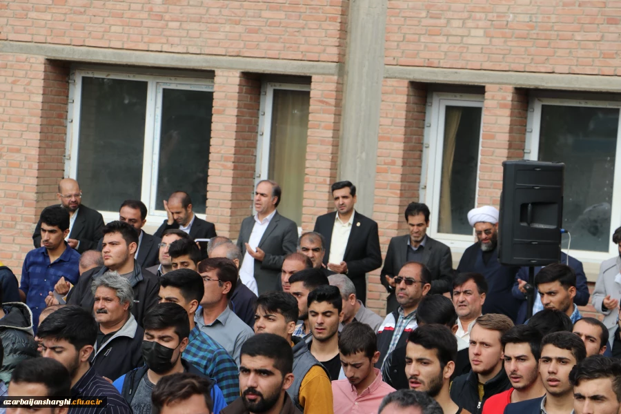 تجمع اساتید ، همکاران ودانشجویان دانشگاه فرهنگیان آذربایجان شرقی بر علیه جنایات رژیم ظالم و کودک کش صهیونیستی 4