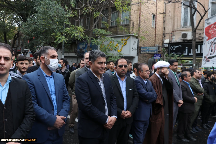 راهپیمایی ۱۳ آبان ماه تبریز با حضور گسترده دانشگاهیان دانشگاه فرهنگیان آذربایجان شرقی در تبریز
 19