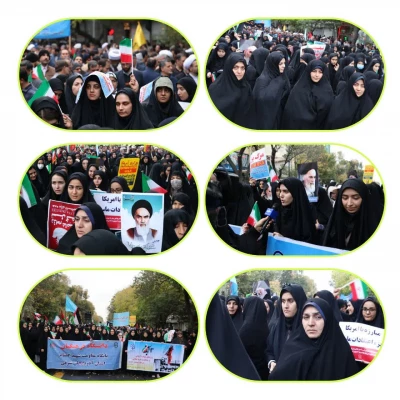 راهپیمایی ۱۳ آبان ماه تبریز با حضور گسترده خانواده بزرگ دانشگاه فرهنگیان آذربایجان شرقی در تبریز
 27