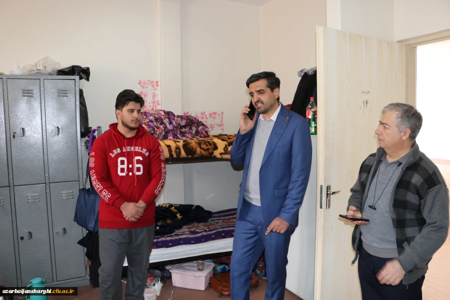 بازدید رییس دانشگاه فرهنگیان استان آذربایجان شرقی بصورت سرزده از خوابگاه دانشجویی شهید مدرس 14