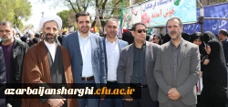 دعوت رئیس دانشگاه فرهنگیان استان آذربایجان شرقی از دانشگاهیان در راهپیمایی  روز قدس  2