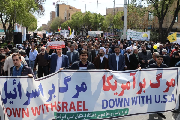 دعوت رئیس دانشگاه فرهنگیان استان آذربایجان شرقی از دانشگاهیان در راهپیمایی  روز قدس  13