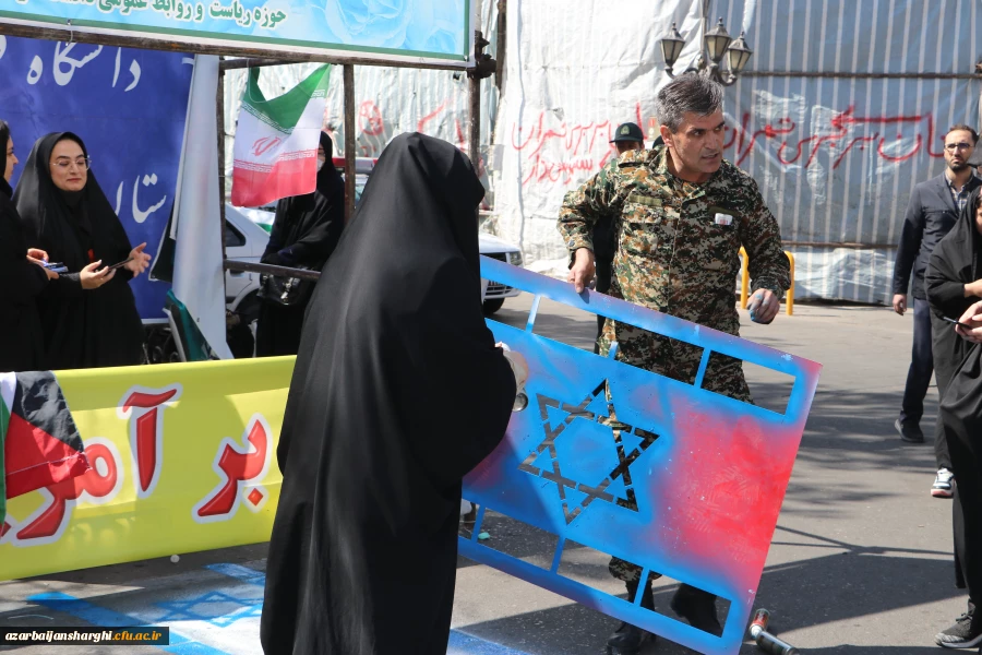 حضور گسترده اساتید ، کارکنان و  دانشجو معلمان دانشگاه فرهنگیان استان آذربایجان شرقی در راهپیمایی  روز قدس  14