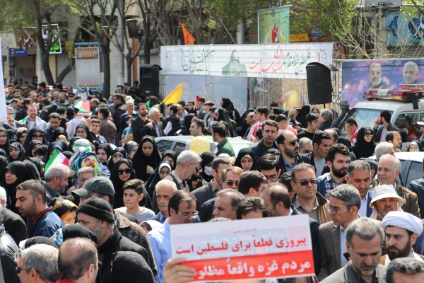 حضور گسترده اساتید ، کارکنان و  دانشجو معلمان دانشگاه فرهنگیان استان آذربایجان شرقی در راهپیمایی  روز قدس  6