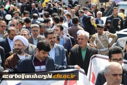 حضور گسترده اساتید ، کارکنان و  دانشجو معلمان دانشگاه فرهنگیان استان آذربایجان شرقی در راهپیمایی  روز قدس  9