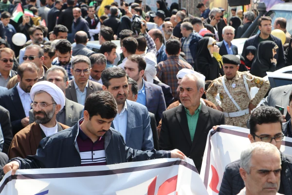 حضور گسترده اساتید ، کارکنان و  دانشجو معلمان دانشگاه فرهنگیان استان آذربایجان شرقی در راهپیمایی  روز قدس  9