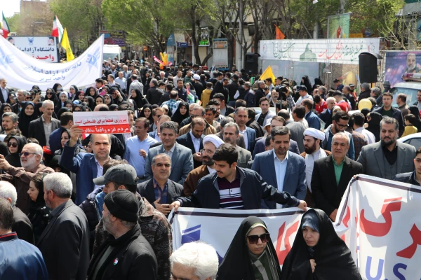 حضور گسترده اساتید ، کارکنان و  دانشجو معلمان دانشگاه فرهنگیان استان آذربایجان شرقی در راهپیمایی  روز قدس  11
