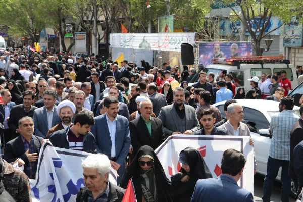 حضور گسترده اساتید ، کارکنان و  دانشجو معلمان دانشگاه فرهنگیان استان آذربایجان شرقی در راهپیمایی  روز قدس  13