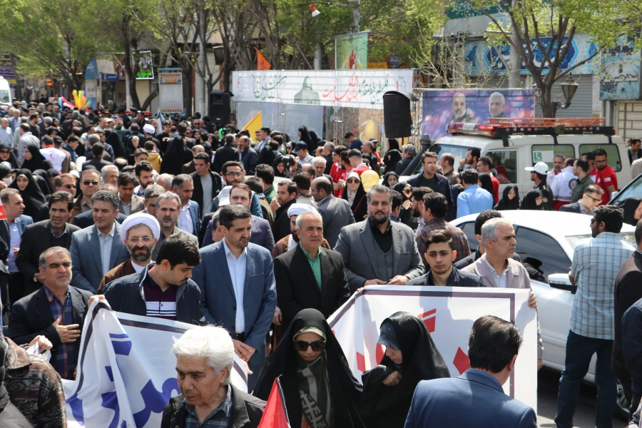 حضور گسترده اساتید ، کارکنان و  دانشجو معلمان دانشگاه فرهنگیان استان آذربایجان شرقی در راهپیمایی  روز قدس  13