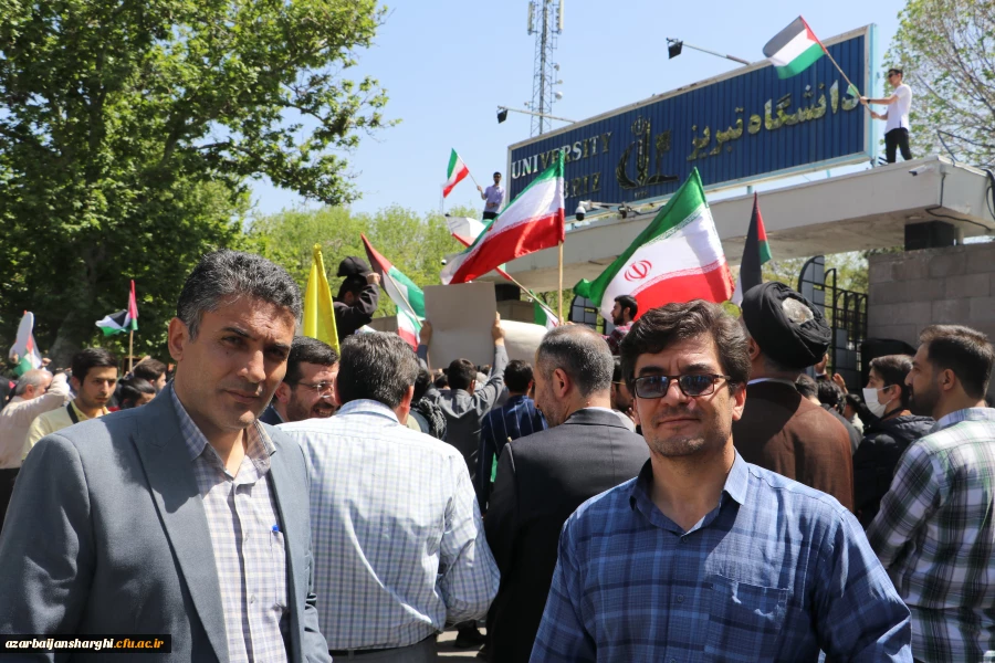 تجمع دانشجویان دانشگاههای تبریز در حمایت از خیزش دانشجویان آمریکایی 12