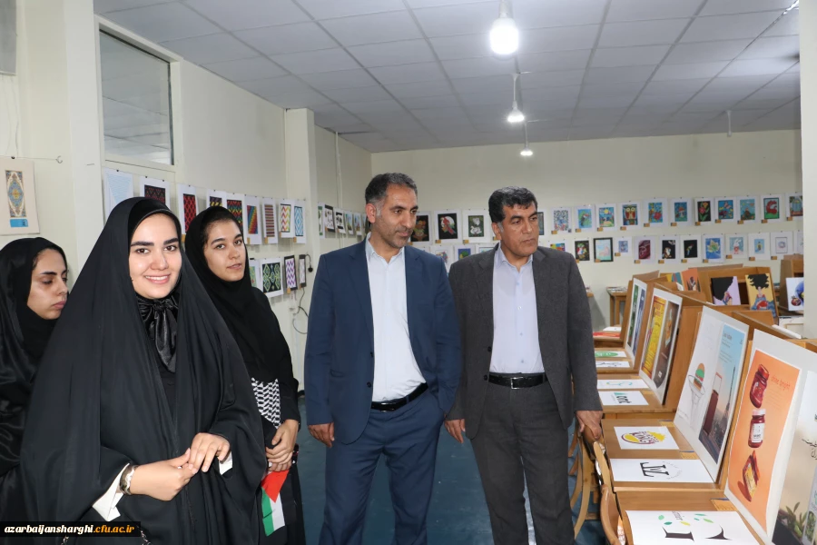 افتتاح یازدهمین نمایشگاه آثار هنری دانشجو معلمان و اساتید  دانشگاه فرهنگیان آذربایجان شرقی 10