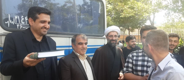 مراسم بدرقه زائران اربعین  با حضور هیئت رئیسه دانشگاه فرهنگیان آذربایجان شرقی 10