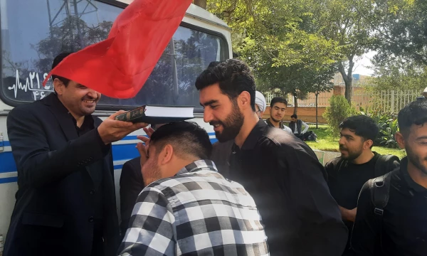 مراسم بدرقه زائران اربعین  با حضور هیئت رئیسه دانشگاه فرهنگیان آذربایجان شرقی 17