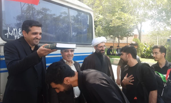 مراسم بدرقه زائران اربعین  با حضور هیئت رئیسه دانشگاه فرهنگیان آذربایجان شرقی 18