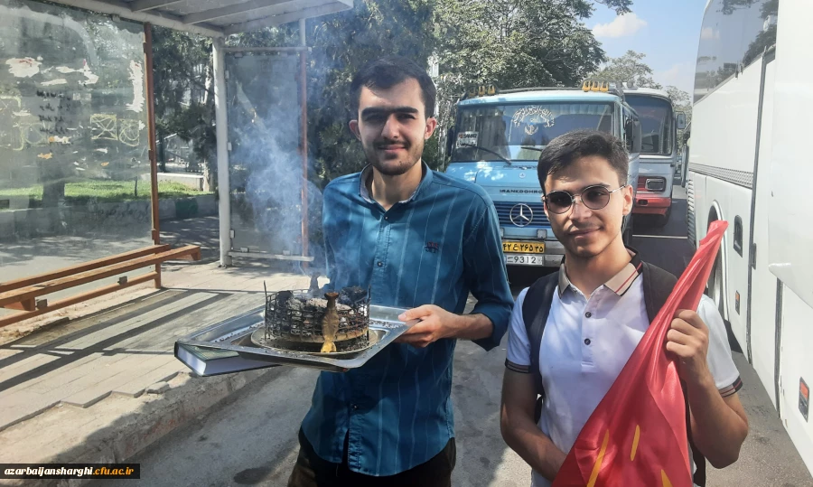 مراسم بدرقه زائران اربعین  با حضور هیئت رئیسه دانشگاه فرهنگیان آذربایجان شرقی 20