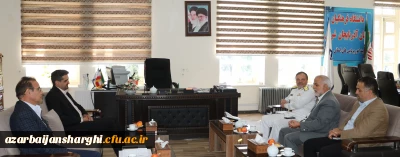 دیدار و گفتگوی مدیرکل حفظ آثار ونشر ارزش های دفاع مقدس با رئیس دانشگاه فرهنگیان آذربایجان شرقی