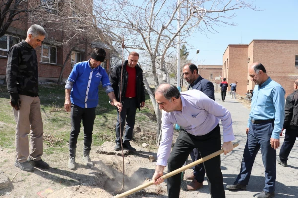 غرس نهال ایثار در پردیس علامه امینی تبریز  13