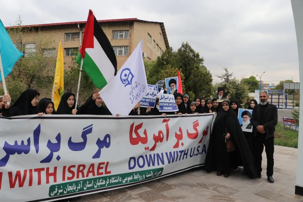 اجتماع دانشجو معلمان ، اساتید و کارکنان دانشگاه فرهنگیان  آذربایجان شرقی در حمایت از مردم مظلوم فلسطین و غزه 26