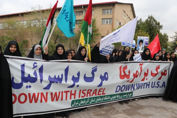 اجتماع دانشجو معلمان ، اساتید و کارکنان دانشگاه فرهنگیان  آذربایجان شرقی در حمایت از مردم مظلوم فلسطین و غزه 31