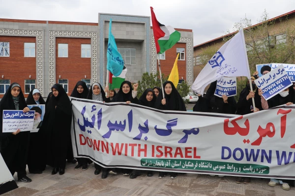 اجتماع دانشجو معلمان ، اساتید و کارکنان دانشگاه فرهنگیان  آذربایجان شرقی در حمایت از مردم مظلوم فلسطین و غزه 37