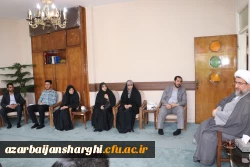 دیدار اعضای نخستین اجلاسیه شهدای دانشجومعلم دانشگاه فرهنگیان آذربایجان شرقی با نماینده ولی فقیه در استان وامام جمعه تبریز  7