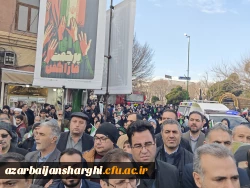 حضور پر شور خانواده ولایتمدار ، انقلابی دانشگاه فرهنگیان آذربایجان شرقی در راهپیمایی محکومیت اغتشاشگران آمریکایی و صهیونیستی  9