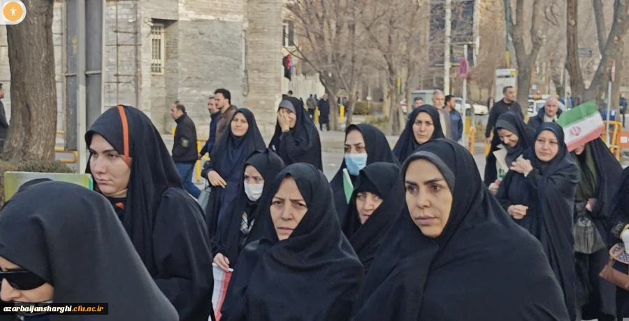 حضور پر شور خانواده ولایتمدار  دانشگاه فرهنگیان آذربایجان شرقی در راهپیمایی محکومیت اغتشاشگران آمریکایی و صهیونیستی  3