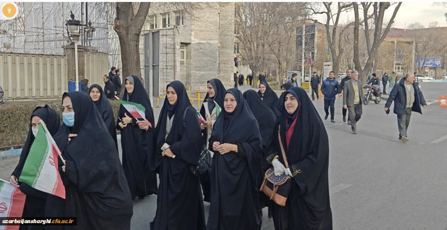 حضور پر شور خانواده ولایتمدار  دانشگاه فرهنگیان آذربایجان شرقی در راهپیمایی محکومیت اغتشاشگران آمریکایی و صهیونیستی  10