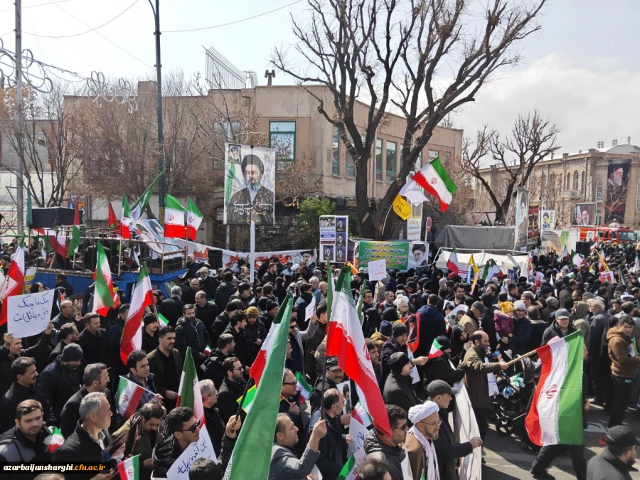 حضور حماسی  خانواده دانشگاه فرهنگیان آذربایجان شرقی در راهپیمایی روز جهانی قدس همزمان با جنگ رمضان  4